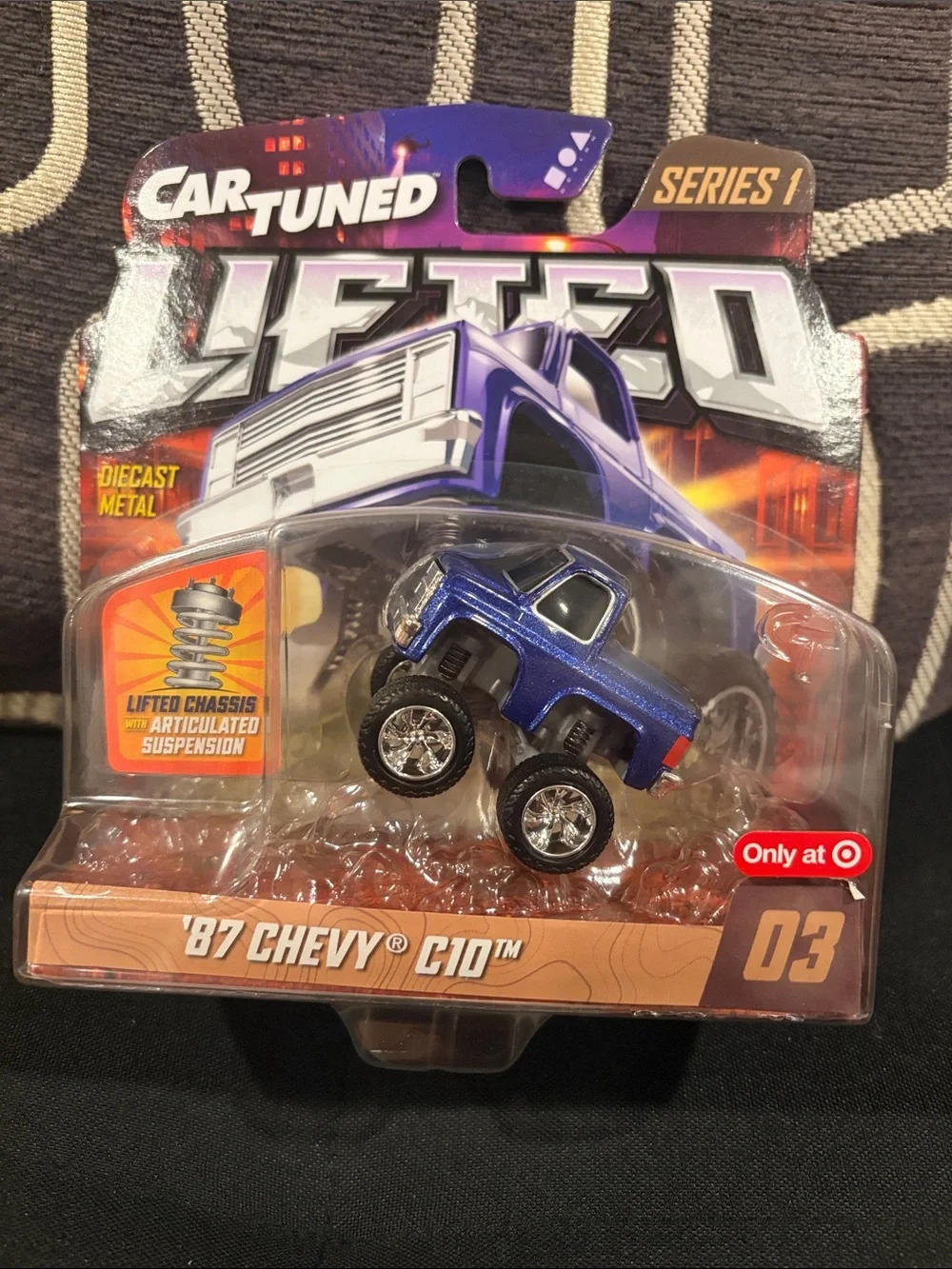 Lifted '87 Chevy C10 Toy Truck - Blue